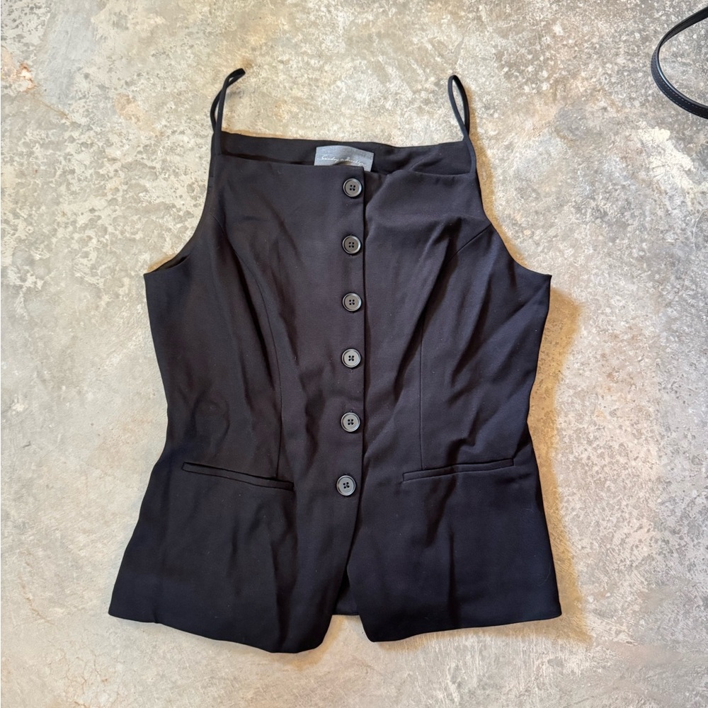 Anthropologie Black Button-Down Top